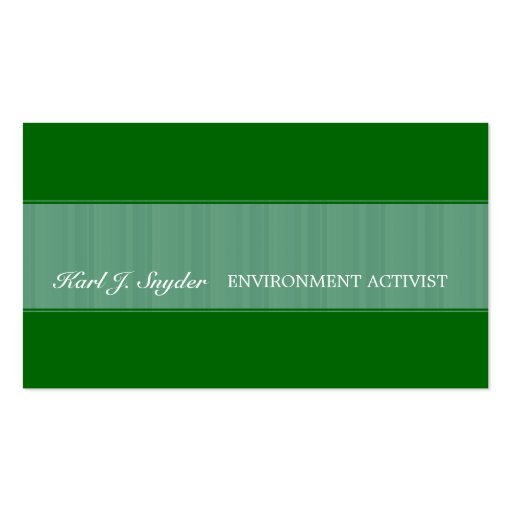 Business Cards - Organic Green (front side)