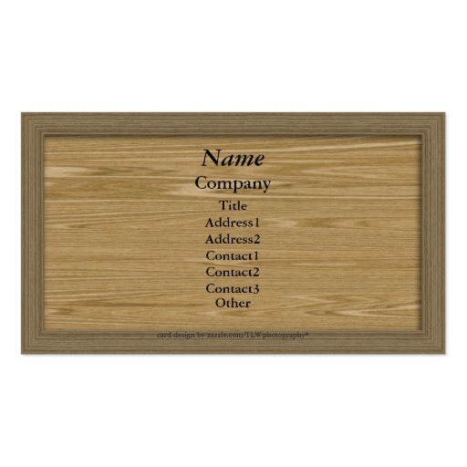 Business Cards - Picture Frame Style 01 (back side)