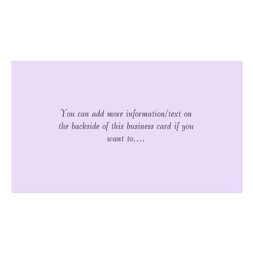Business Cards: Pink/Purple Cross with Butterflies (back side)