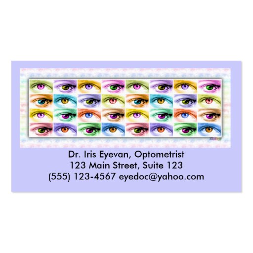Business Cards - Pop Art Eyes, I (front side)
