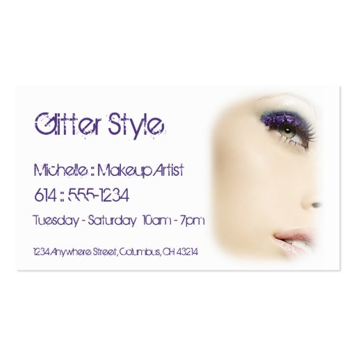 Business Cards :: Pretty Lady Eyeshadow/Makeup (front side)