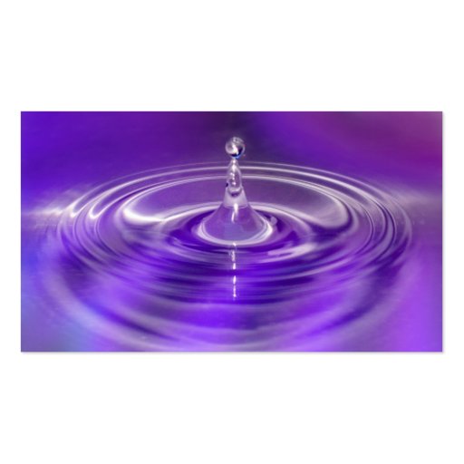Business Cards - Purple Water Drop (back side)