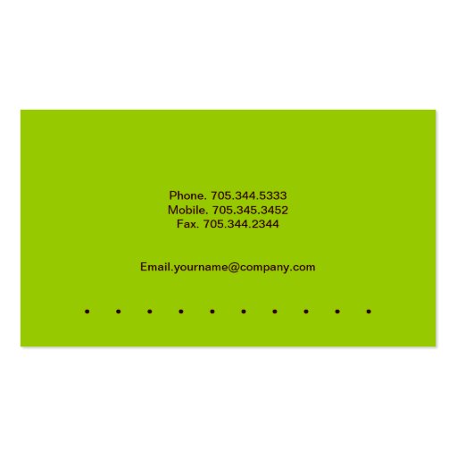 Business Cards - Retro Dots (back side)