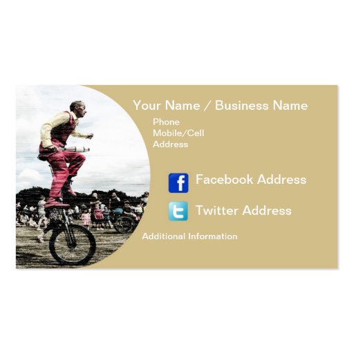 Business Cards - The Entertainer (front side)