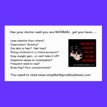 BUSINESS CARDS to PASS OUT - Stop Thyroid Madness business cards
