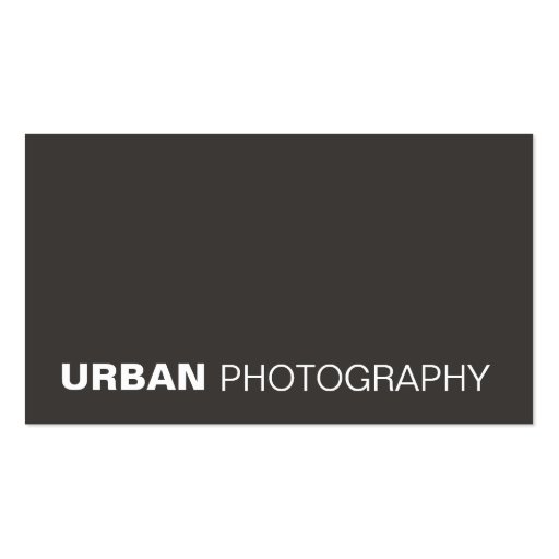 business cards > urban photography  [charcoal] (front side)