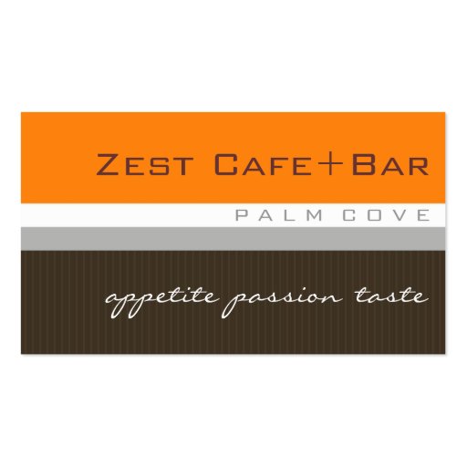 business cards > zest [citrus orange+chocolate]