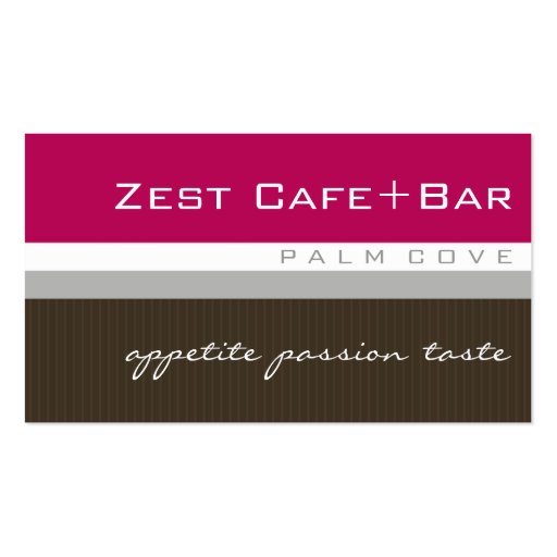 business cards > zest [hot pink+chocolate]