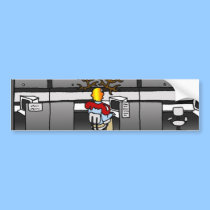 Business Casual Stag Devil Death Bumper Sticker bumper stickers
