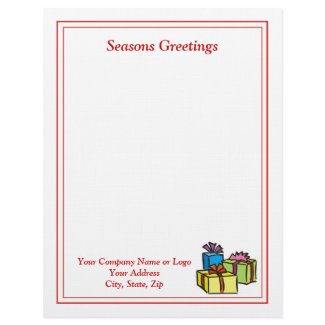 Business Christmas Letterhead - Gifts Design letterhead
