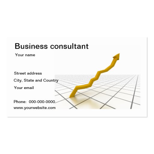 Business consultant business card (front side)