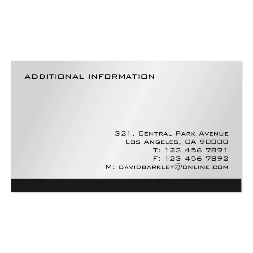 Business Consultant - Business Cards (back side)