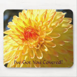 Business custom mousepads Orange Dahlia