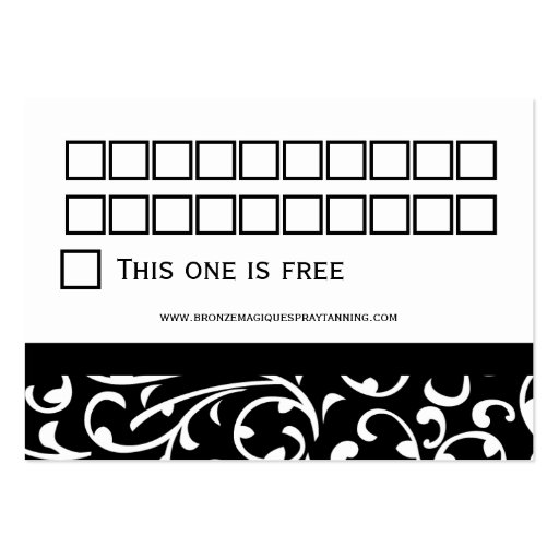 Business Customer Loyalty Cards Business Cards (back side)