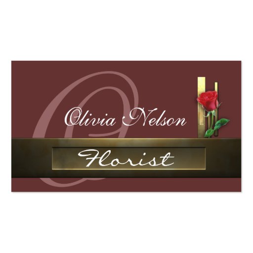business_florist business card template (front side)