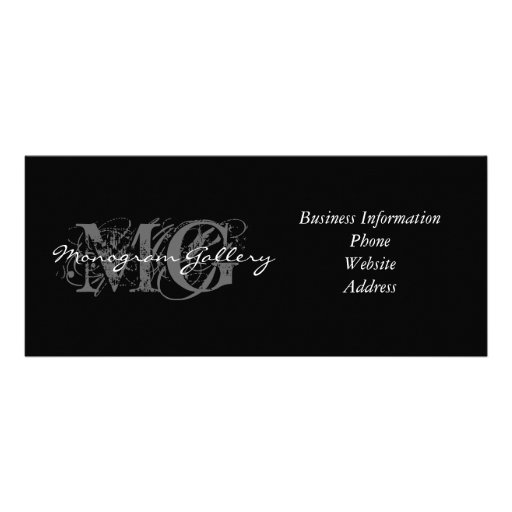 Business Gift Certificate Template with Monogram Announcement