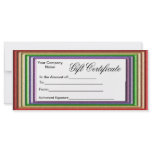 Business Gift Certificates Rack Card Postcard