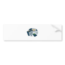 Business Handshake Deal Briefcase Retro Bumper Sticker