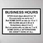Business Hours Poster
