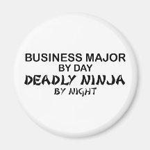 Business Major Deadly Ninja by Night Fridge Magnet