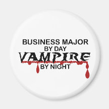 Business Major Vampire by Night Fridge Magnet