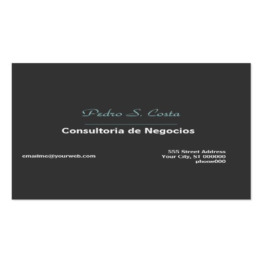 Business Manager Business Card Template (front side)
