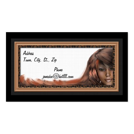 Business or Personal Card great for hair salon Business Card (back side)