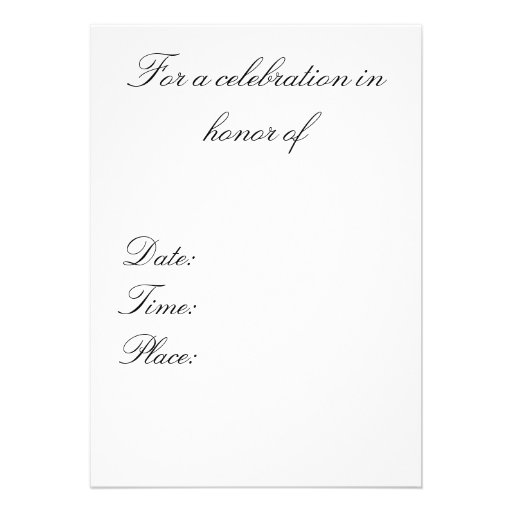 Business Party Invitation White Black Gray Stripe