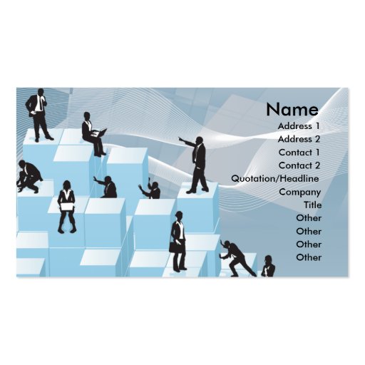 business people design business card templates (front side)