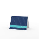 Business pinstripes navy blue custom thank you card