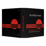 Business Presentation Binders black red