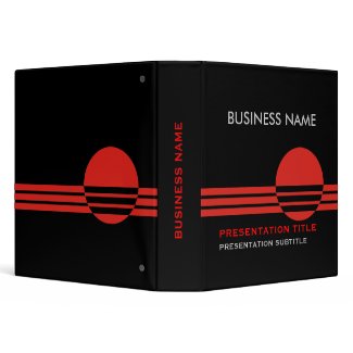 Business Presentation Binders black red binder