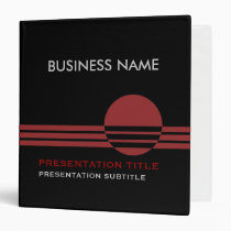 Business Presentation Binders black red