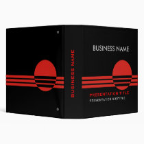 Business Presentation Binders black red