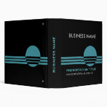Business Presentation Binders black turquoise