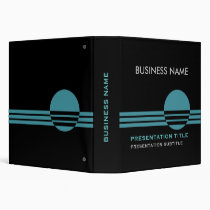 Business Presentation Binders black turquoise