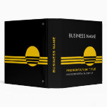 Business Presentation Binders black yellow