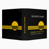 Business Presentation Binders black yellow