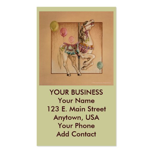 Business - Profile Card - Happy Horse Carousel Business Card (front side)