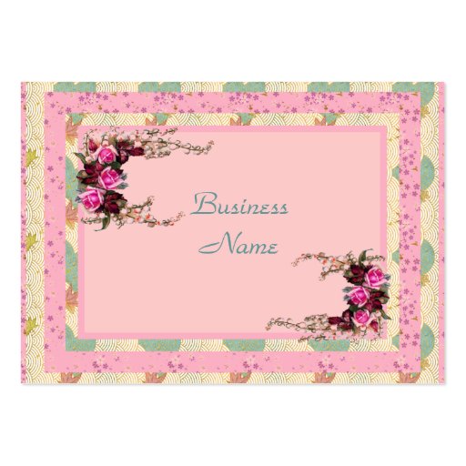 Business Profile Card Vintage Floral Art Business Card Templates (front side)