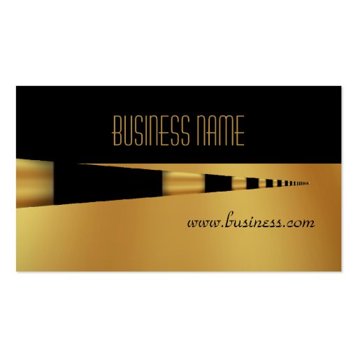 Business Profile Card Yellow Gold Pen Black Business Cards