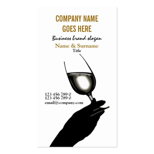 Business profile winemaker sommelier wine business card
