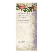 Business Rate Card - Baroque Style Vintage Rose Custom Rack Cards