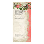 Business Rate Card - Baroque Style Vintage Rose Personalized Rack Card