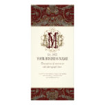 Business Rate Card - Elegant Antiqued Gold Baroque Personalized Rack Card