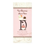 Business Rate Card - Letter D Monogram Dessert Bak Custom Rack Cards