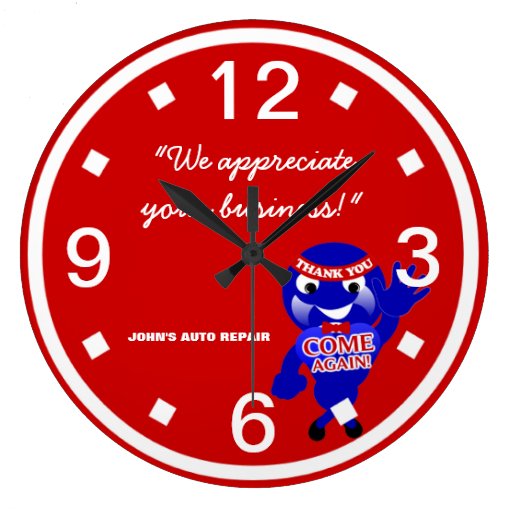 Business Services Wall Clock (Customized) Zazzle