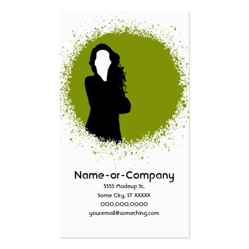 business silhouettes v.2 business card templates (front side)