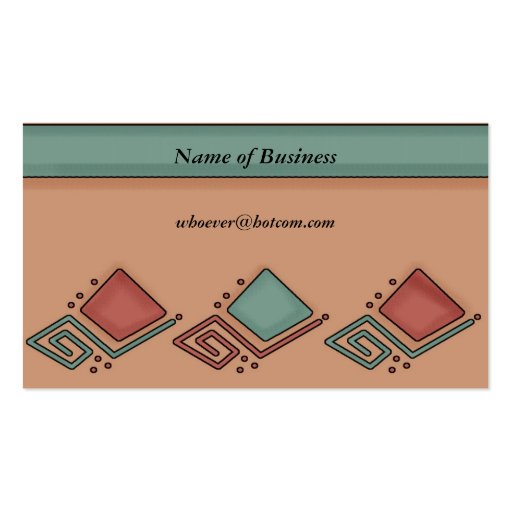 Business Southwestern Card Business Card Templates (front side)