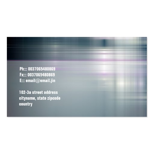 business style business card (back side)